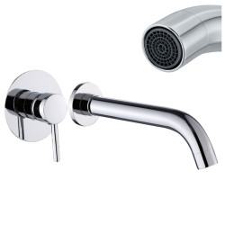 BATERIA UMYWALKOWA PODTYNKOWA ŚCIENNA F06K CHROM F06K-CH