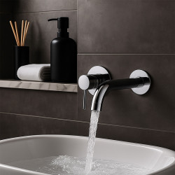 BATERIA UMYWALKOWA PODTYNKOWA ŚCIENNA F06K CHROM F06K-CH