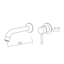 BATERIA UMYWALKOWA PODTYNKOWA ŚCIENNA F06K CHROM F06K-CH