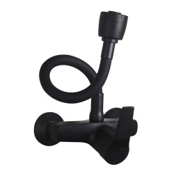 BATERIA KUCHENNA ŚCIENNA DOVER GIĘTKA CZARNA WYLEWKA PODSTAWA CZARNA DOVER-BL-BL