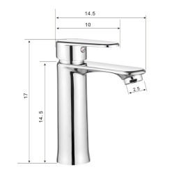 BATERIA UMYWALKOWA ŁAZIENKOWA  FARGO CZARNA FARGO-BL