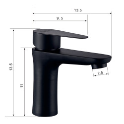 BATERIA UMYWALKOWA ŁAZIENKOWA AKRON CZARNA AKRON-BL