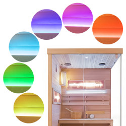 SAUNA FIŃSKA WYSOKOTEMPERATUROWA Z PIECEM LARK1-WD /HARVIA 3,5KW 1-2 OSOBOWA 120x120 CM