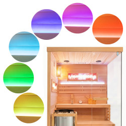 SAUNA FIŃSKA WYSOKOTEMPERATUROWA Z PIECEM LARK3-WD/HARVIA 4,5KW 3-4 OSOBOWA 140x150 CM