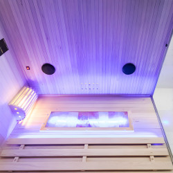 SAUNA FIŃSKA WYSOKOTEMPERATUROWA Z PIECEM LARK3-WD/HARVIA 4,5KW 3-4 OSOBOWA 140x150 CM