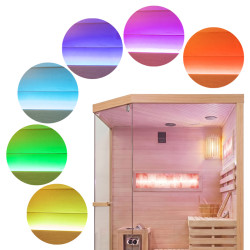 SAUNA FIŃSKA WYSOKOTEMPERATUROWA Z PIECEM LARK4-WD/HARVIA 6KW 4-5 OSOBOWA 150x150 CM