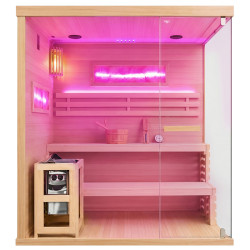 SAUNA FIŃSKA WYSOKOTEMPERATUROWA Z PIECEM LARK5-WD/HARVIA 6KW 4-5 OSOBOWA 180x160 CM