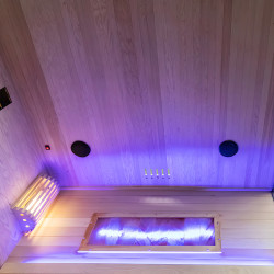 SAUNA FIŃSKA WYSOKOTEMPERATUROWA Z PIECEM LARK5-WD/HARVIA 6KW 4-5 OSOBOWA 180x160 CM