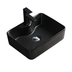 UMYWALKA NABLATOWA CERAMICZNA PROSTOKĄTNA ELISE-MTB-480 CZARNY MAT ELISE-MTB-480