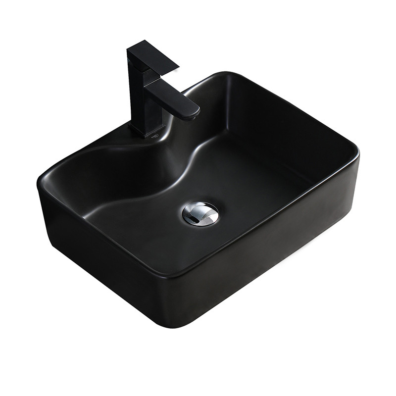 UMYWALKA NABLATOWA CERAMICZNA PROSTOKĄTNA ELISE-MTB-480 CZARNY MAT ELISE-MTB-480