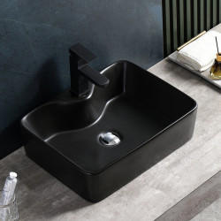 UMYWALKA NABLATOWA CERAMICZNA PROSTOKĄTNA ELISE-MTB-480 CZARNY MAT ELISE-MTB-480