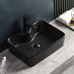 UMYWALKA NABLATOWA CERAMICZNA PROSTOKĄTNA ELISE-MTB-480 CZARNY MAT ELISE-MTB-480