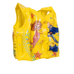 KAMIZELKA DMUCHANA DLA DZIECKA KAPOK DO PŁYWANIA 2-KOMROWA ŻÓŁTA COCO 43x35 COCO-YELLOW