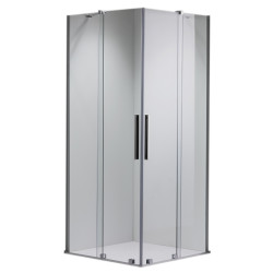 KABINA PRYSZNICOWA KWADRATOWA ASTRA-CH-A-110X2+D CHROM 110X110 CM 8 MM
