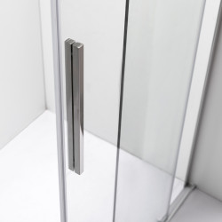KABINA PRYSZNICOWA KWADRATOWA ASTRA-CH-A-110X2+D CHROM 110X110 CM 8 MM