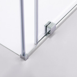 KABINA PRYSZNICOWA KWADRATOWA ASTRA-CH-A-110X2+D CHROM 110X110 CM 8 MM
