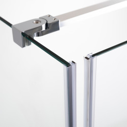 KABINA PRYSZNICOWA KWADRATOWA ASTRA-CH-A-110X2+D CHROM 110X110 CM 8 MM