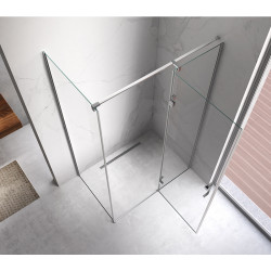 KABINA PRYSZNICOWA PROSTOKĄTNA ZES-KZ02B-100X80 CHROM 100x80 CM