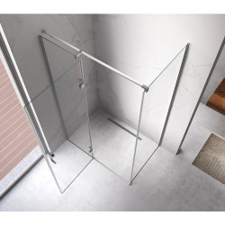 KABINA PRYSZNICOWA PROSTOKĄTNA ZES-KZ02B-100X80 CHROM 100x80 CM