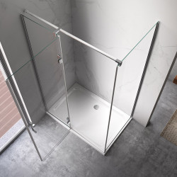 KABINA PRYSZNICOWA PROSTOKĄTNA ZES-KZ02B-100X80 CHROM 100x80 CM