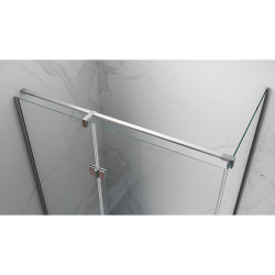 KABINA PRYSZNICOWA PROSTOKĄTNA ZES-KZ02B-100X80 CHROM 100x80 CM