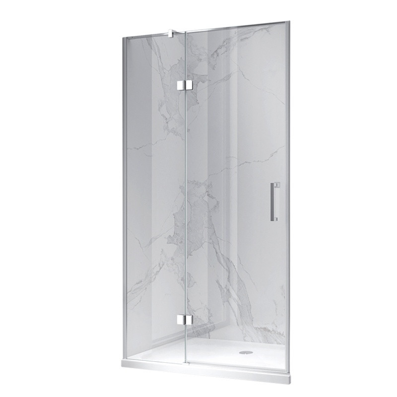 DRZWI PRYSZNICOWE UCHYLNE DO WNĘKI KZ17F CHROM 120 CM 6 MM