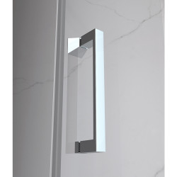 DRZWI PRYSZNICOWE UCHYLNE DO WNĘKI KZ17F CHROM 120 CM 6 MM