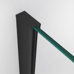 DRZWI PRYSZNICOWE UCHYLNE DO WNĘKI ZES-KZ17E-BL-110 CZARNE 110 CM 6 MM