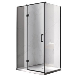 KABINA PRYSZNICOWA PROSTOKĄTNA ZES-KZ02C-BL-110X80 CZARNA 110x80 CM