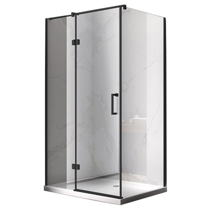 KABINA PRYSZNICOWA PROSTOKĄTNA ZES-KZ02D-BL-120X80 CZARNA 120x80 CM