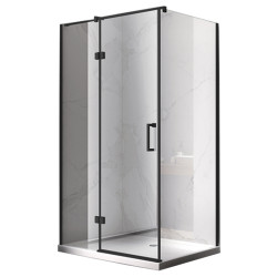 KABINA PRYSZNICOWA PROSTOKĄTNA ZES-KZ03D-BL-120X100 CZARNA 120x100 CM