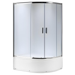 KABINA PRYSZNICOWA Z BRODZIKIEM MAJA PRAWA CHROM MROŻONE SZKŁO 115x85 CM 5 MM MAJA-CH-FR-R-115X85