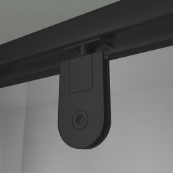 DRZWI PRYSZNICOWE UCHYLNE DO WNĘKI ZES-KZ18B-BL-80 CZARNE 80 CM 6 MM