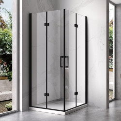 KABINA PRYSZNICOWA KWADRATOWA ZES-KZ08C-BL-90 CZARNA 90x90 CM