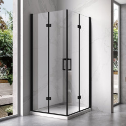KABINA PRYSZNICOWA KWADRATOWA ZES-KZ08C-BL-90 CZARNA 90x90 CM
