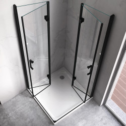 KABINA PRYSZNICOWA KWADRATOWA ZES-KZ08C-BL-90 CZARNA 90x90 CM