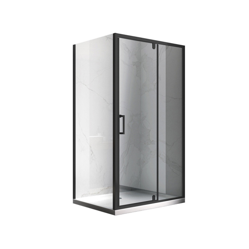 KABINA PRYSZNICOWA PROSTOKĄTNA ZES-KZ06B-BL-100X80 CZARNA 100x80 CM