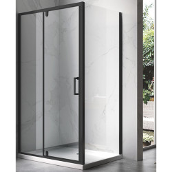 KABINA PRYSZNICOWA PROSTOKĄTNA ZES-KZ06B-BL-100X80 CZARNA 100x80 CM