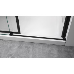 DRZWI PRYSZNICOWE PRZESUWNE DO WNĘKI KZ09B-BL-110 CZARNE 105-110 CM 8 MM