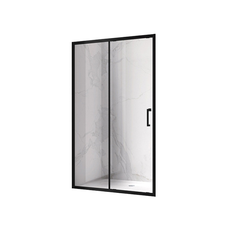 DRZWI PRYSZNICOWE PRZESUWNE DO WNĘKI KZ14B-BL-110 CZARNE 105-110 CM 6 MM