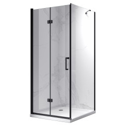 KABINA PRYSZNICOWA PROSTOKĄTNA ZES-KZ20C-BL-90X80 CZARNA 90x80 CM