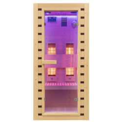 SAUNA DOMOWA SUCHA INFRARED NISKOTEMPERATUROWA TROMSO1 1-2 OSOBOWA 90x90 CM 230 V