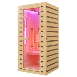 SAUNA DOMOWA SUCHA INFRARED NISKOTEMPERATUROWA TROMSO1 1-2 OSOBOWA 90x90 CM 230 V
