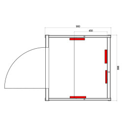 SAUNA DOMOWA SUCHA INFRARED NISKOTEMPERATUROWA TROMSO1 1-2 OSOBOWA 90x90 CM 230 V