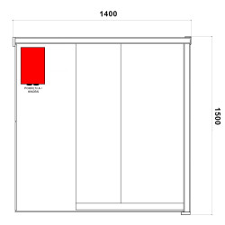 SAUNA FIŃSKA WYSOKOTEMPERATUROWA Z PIECEM FORSA2-BL/HARVIA 4,5KW 3-4 OSOBOWA 150x140 CM
