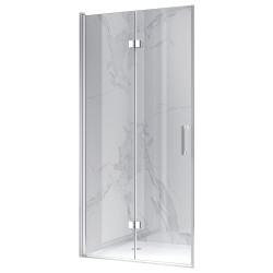 DRZWI PRYSZNICOWE UCHYLNE DO WNĘKI ZES-KZ21B-80 CHROM 80 CM 6 MM