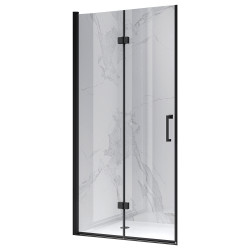 DRZWI PRYSZNICOWE UCHYLNE DO WNĘKI ZES-KZ21C-BL-90 CZARNY 90 CM 6 MM