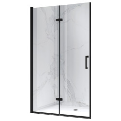 DRZWI PRYSZNICOWE UCHYLNE DO WNĘKI ZES-KZ21E-BL-110 CZARNE 110 CM 6 MM