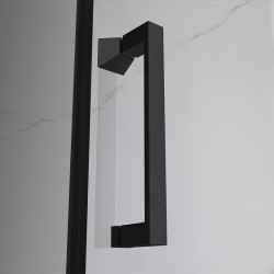 DRZWI PRYSZNICOWE UCHYLNE DO WNĘKI ZES-KZ21F-BL-120 CZARNE 120 CM 6 MM