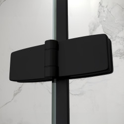 DRZWI PRYSZNICOWE UCHYLNE DO WNĘKI ZES-KZ21F-BL-120 CZARNE 120 CM 6 MM